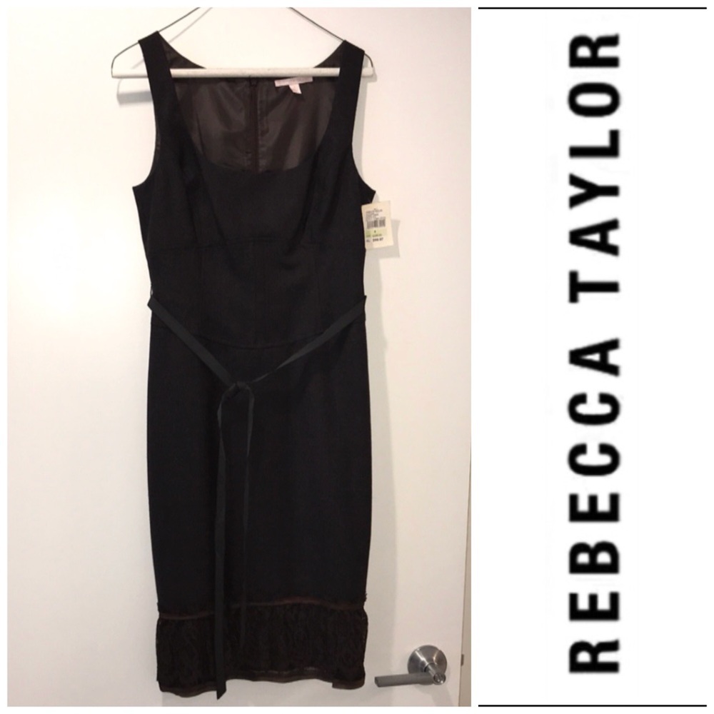 Rebecca Taylor sz 4 Brown wool sheath dress